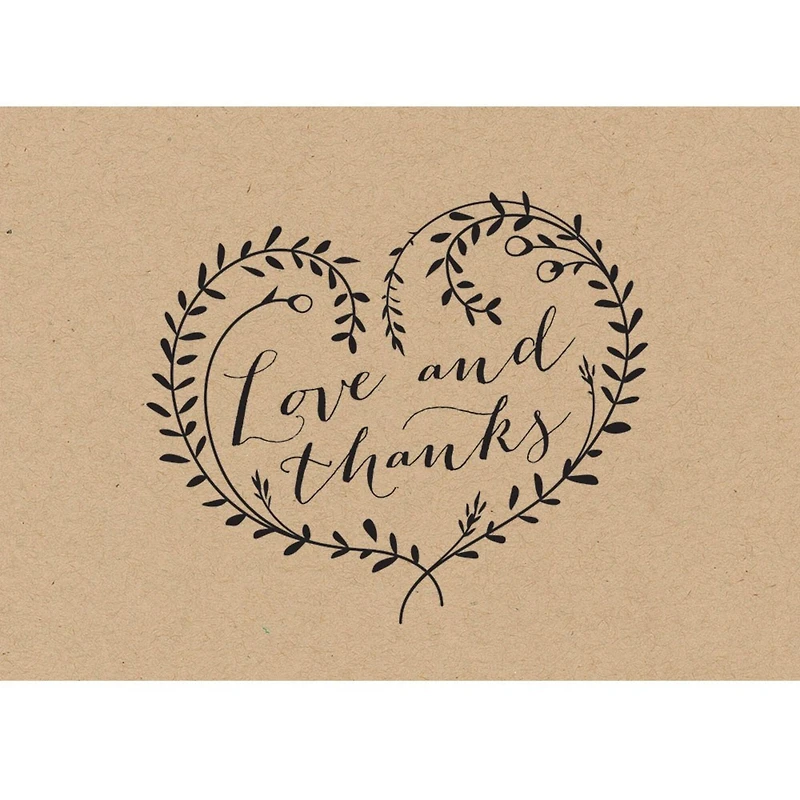 JAM Paper Rustic Blank Thank You Cards Set, 36ct.