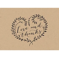 JAM Paper Rustic Blank Thank You Cards Set, 36ct.