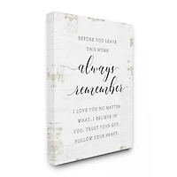 Stupell Industries Always Follow Your Heart Phrase Country Home Charm Canvas Wall Art