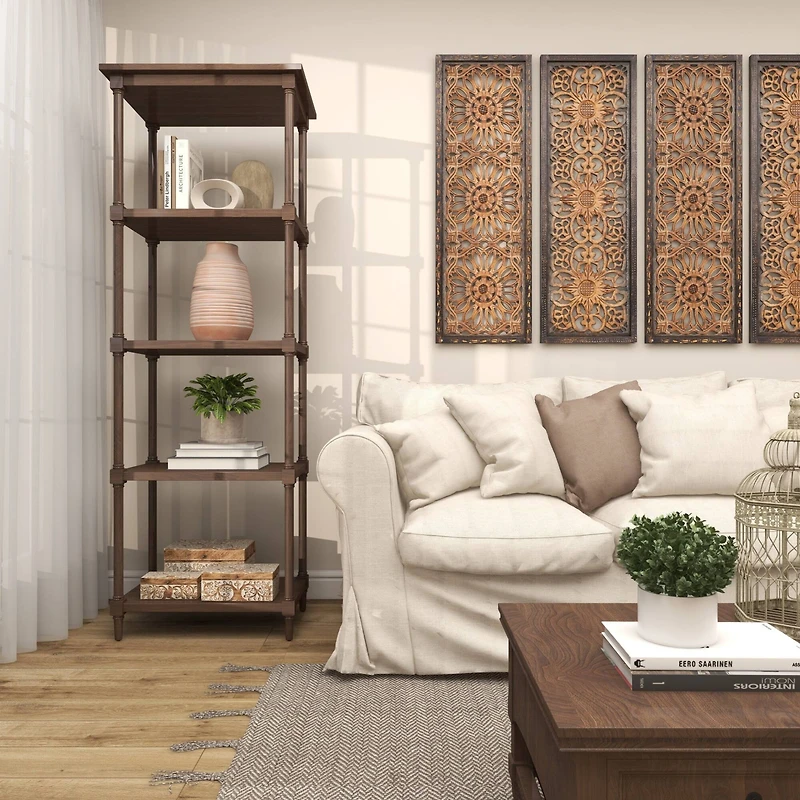 15" Pink Whitewashed Ribbed Terra Cotta Vase