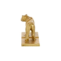 5" Gold Iron Cougar Glam Bookends