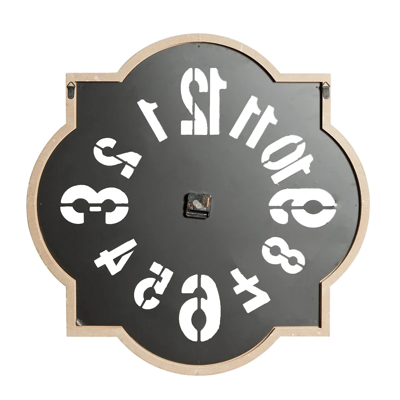 Black Metal Farmhouse Wall Clock, 32" x 32" x 2"
