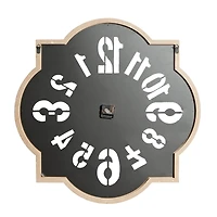 Black Metal Farmhouse Wall Clock, 32" x 32" x 2"