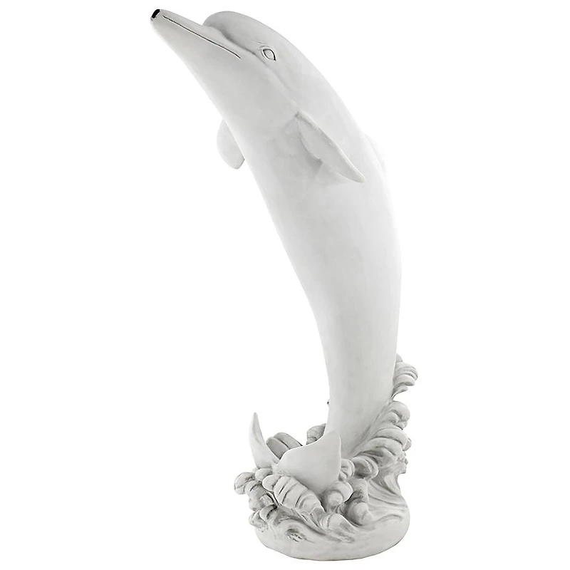 Design Toscano 3ft. Medium Tropical Tale Leaping Dolphin Piped Garden Statue