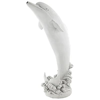 Design Toscano 3ft. Medium Tropical Tale Leaping Dolphin Piped Garden Statue