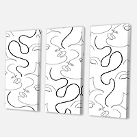 Designart - Monochrome One Line Drawing Portraits