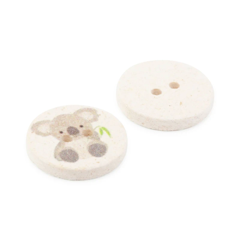 Dritz® 18mm Natural Recycled Cotton Koala Button, 9ct.