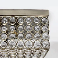 Lalia Home Classix 12" Antique Brass 2-Light Square Flush Mount