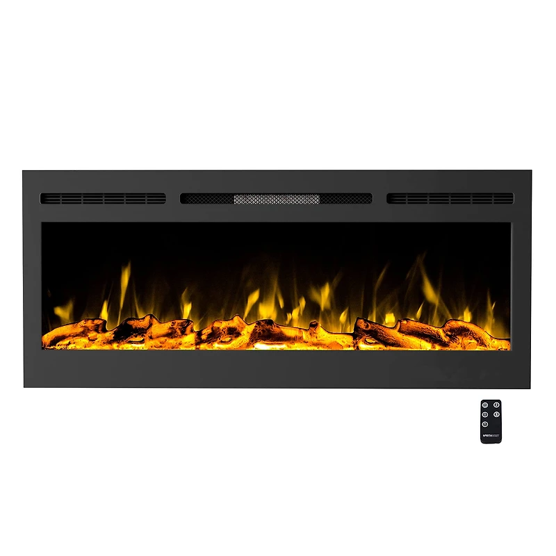Hastings Home 50" Black Electric Fireplace