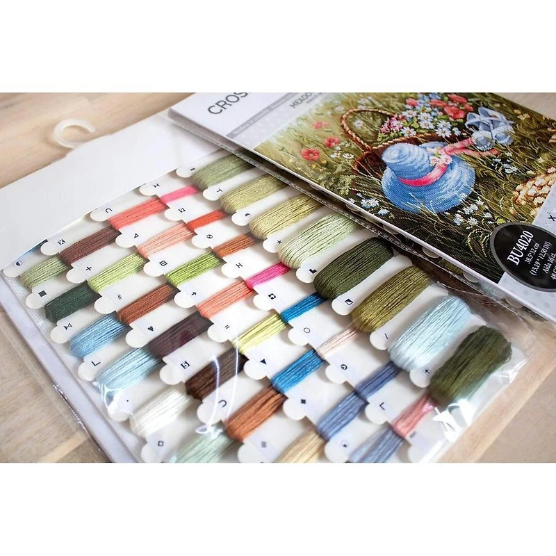 Luca-s Meadow With Poppies Counted Cross Stitch Kit