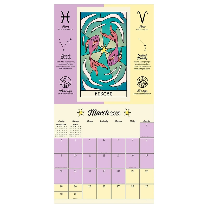 TF Publishing 2025 Astrology Wall Calendar