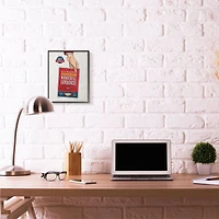 Stupell Industries Be Positive Comic Book Design with Black Frame Wall Accent