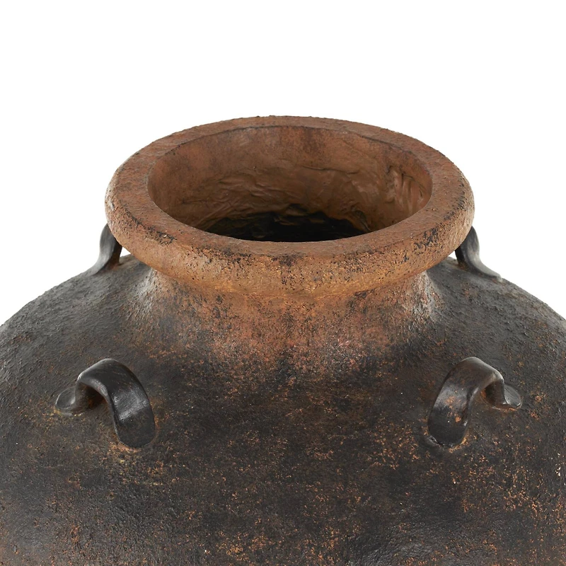 24.5" Copper Ombre Antique Textured Magnesium Oxide Amphora Vase