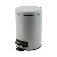 Elle Décor Gray Speckled Design 3 Liter Step Bin with Lid Trash Can