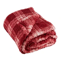 DII® Barn Red Farmhouse Plush Plaid Throw