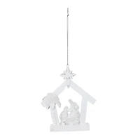 5" Clear Acrylic Nativity Ornaments, 4ct.