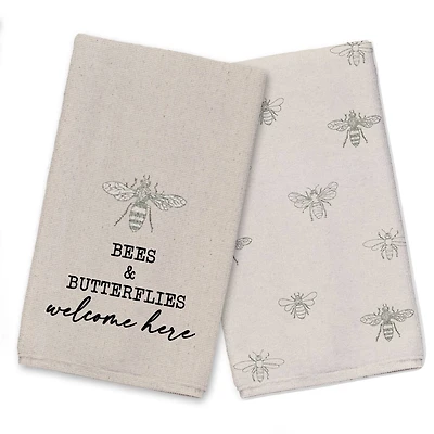 Bees & Butterflies Welcome Tea Towel Set