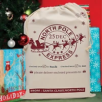 Personality Case™ 19" x 26" From Santa Christmas Cotton Drawstring Bag