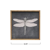 Hello Honey® Dragonfly Square Wood Framed Wall Décor