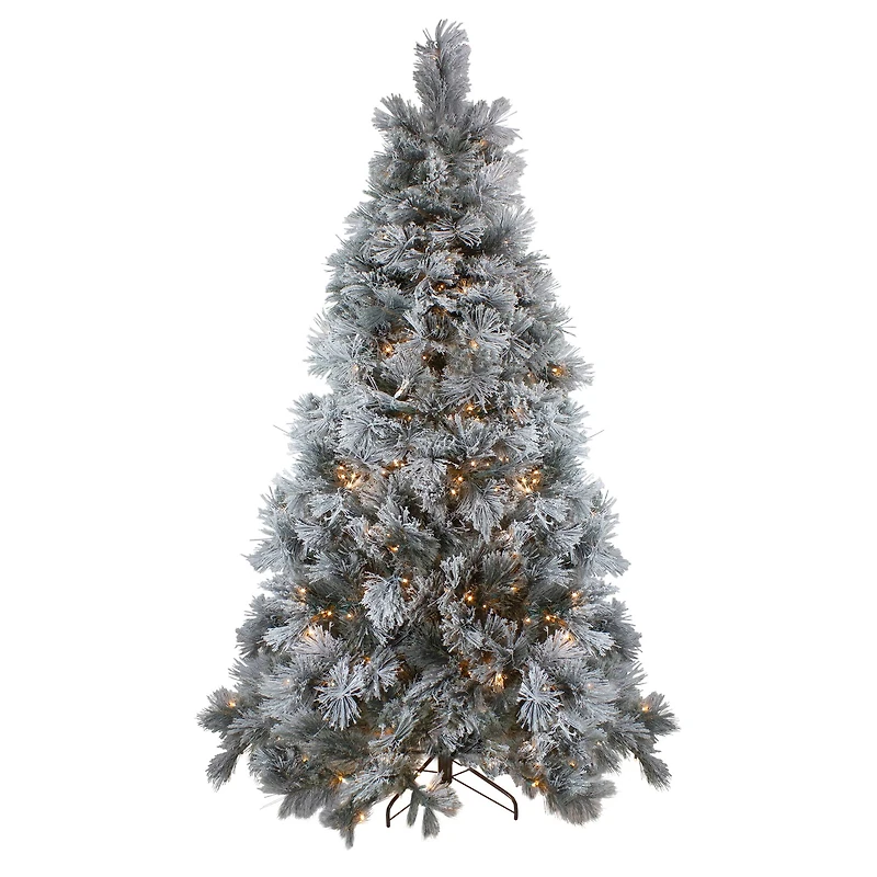 7.5ft. Pre-Lit Black Spruce Artificial Christmas Tree, Clear LED Lights