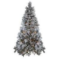 7.5ft. Pre-Lit Black Spruce Artificial Christmas Tree, Clear LED Lights