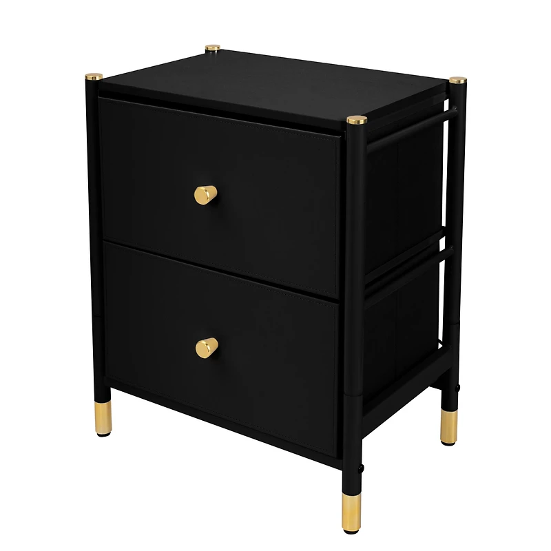 Simplify 2 Drawer Luxury Nightstand