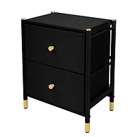 Simplify 2 Drawer Luxury Nightstand