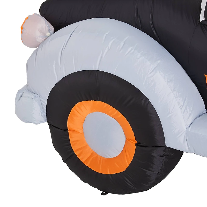 Glitzhome® 8ft. Lighted Inflatable Truck With Jack-O-Lantern Pumpkins Décor