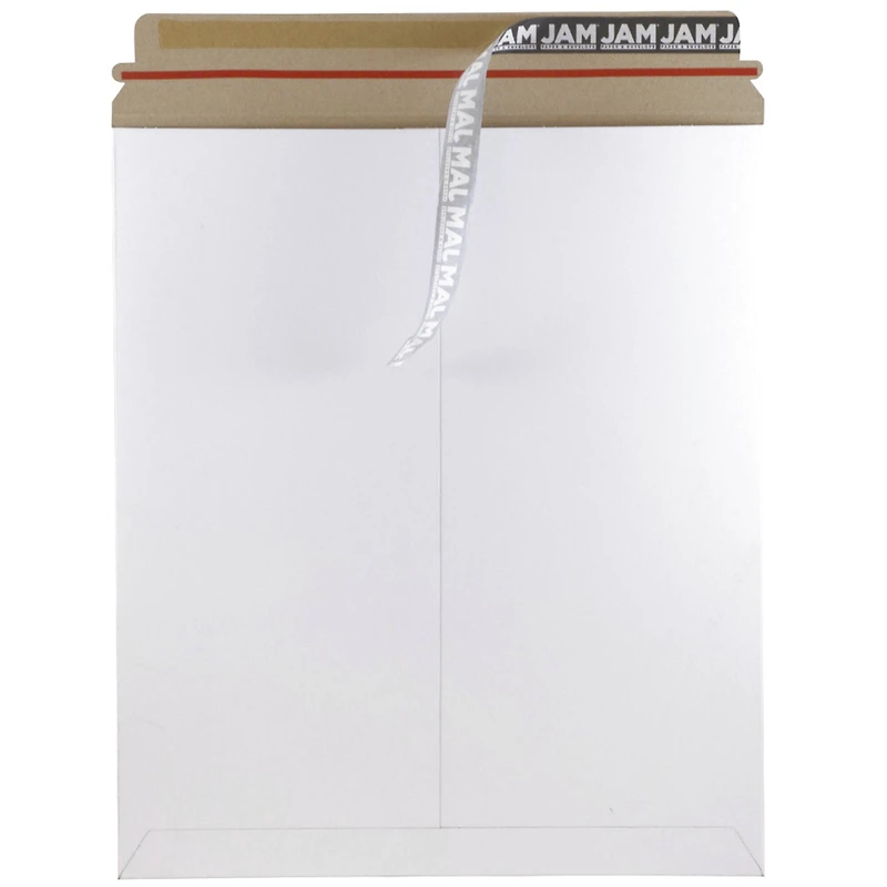 JAM Paper 12.75" x 15" White Flat Photo Mailer Peel & Seal Closure Envelopes, 6ct.