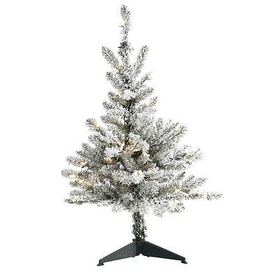 3ft. Pre-Lit West Virginia Spruce Artificial Christmas Tree, Clear LED Lights