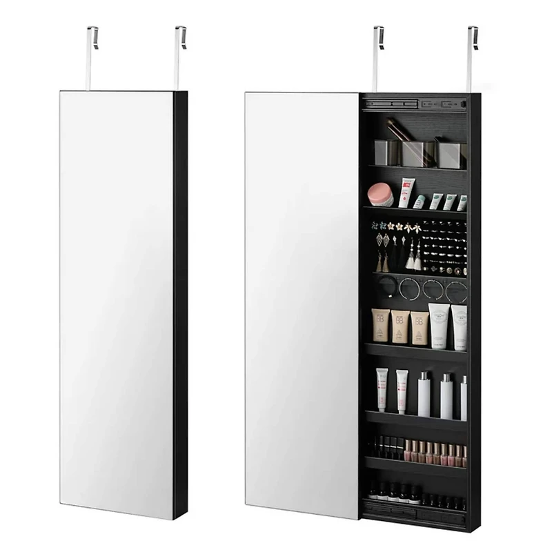 NEX™ Wall-Mounted Sliding Door Full Mirror Jewelry Armoire