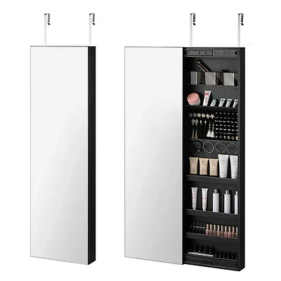 NEX™ Wall-Mounted Sliding Door Full Mirror Jewelry Armoire