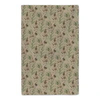 Brown Merry Christmas Cardinal Tea Towel Set