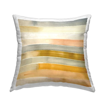 Stupell Industries Radiant Ombre Stripes Geometric Abstraction Throw Pillow, 18" x 18"