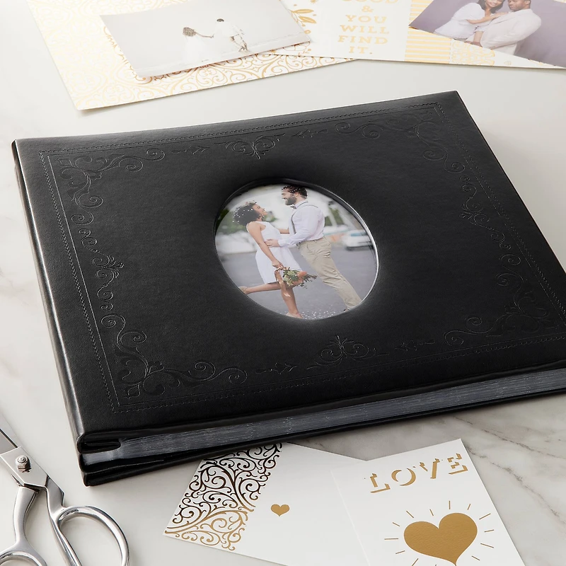 6 Pack: Black Embossed Scrapbook Album by Recollections™