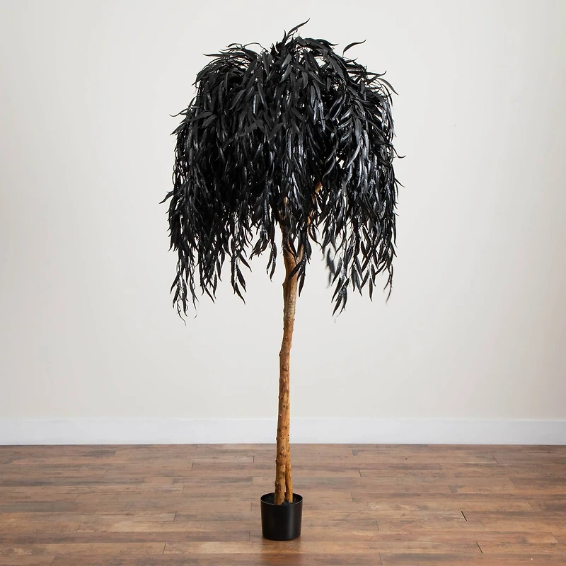 6ft. Artificial Halloween Black Willow Tree