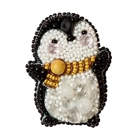 Crystal Art Beadwork Penguin Brooch Kit