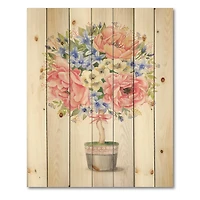 Designart - Flower Tree In A Pot With A Bow