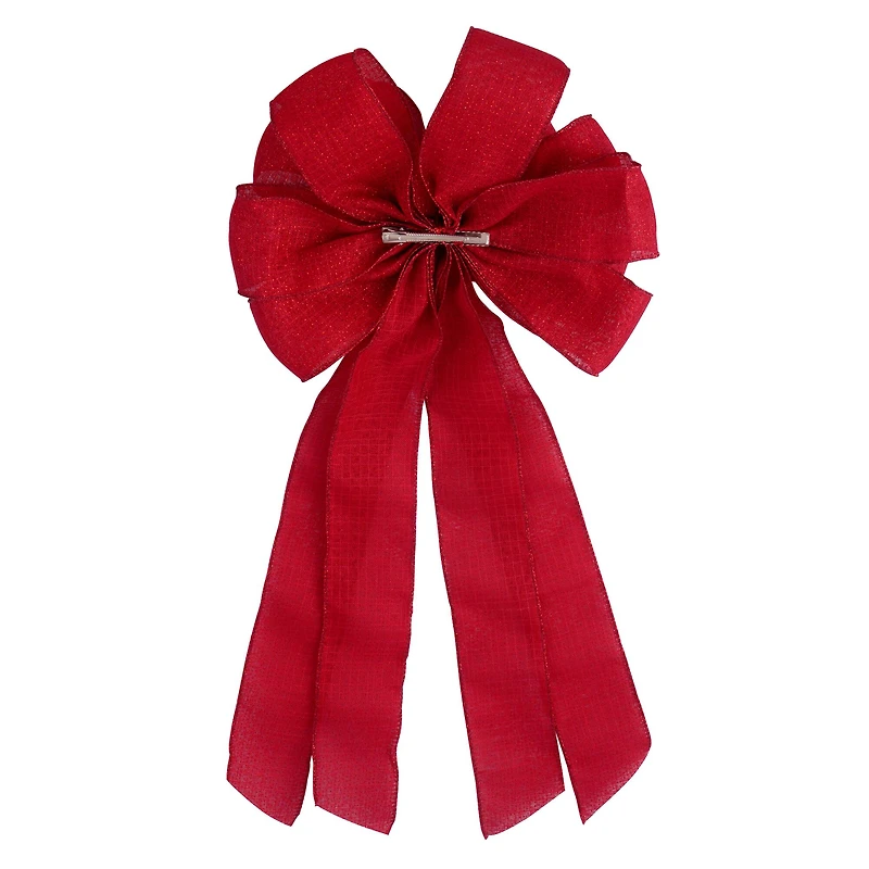 21" Red Shimmer Tree Bow by Celebrate It®
