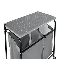 Honey Can Do Gray Uneven Clothes Sorter w/ Ironing Board