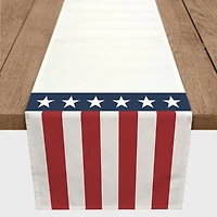 90" Stars & Stripes Poly Twill Runner