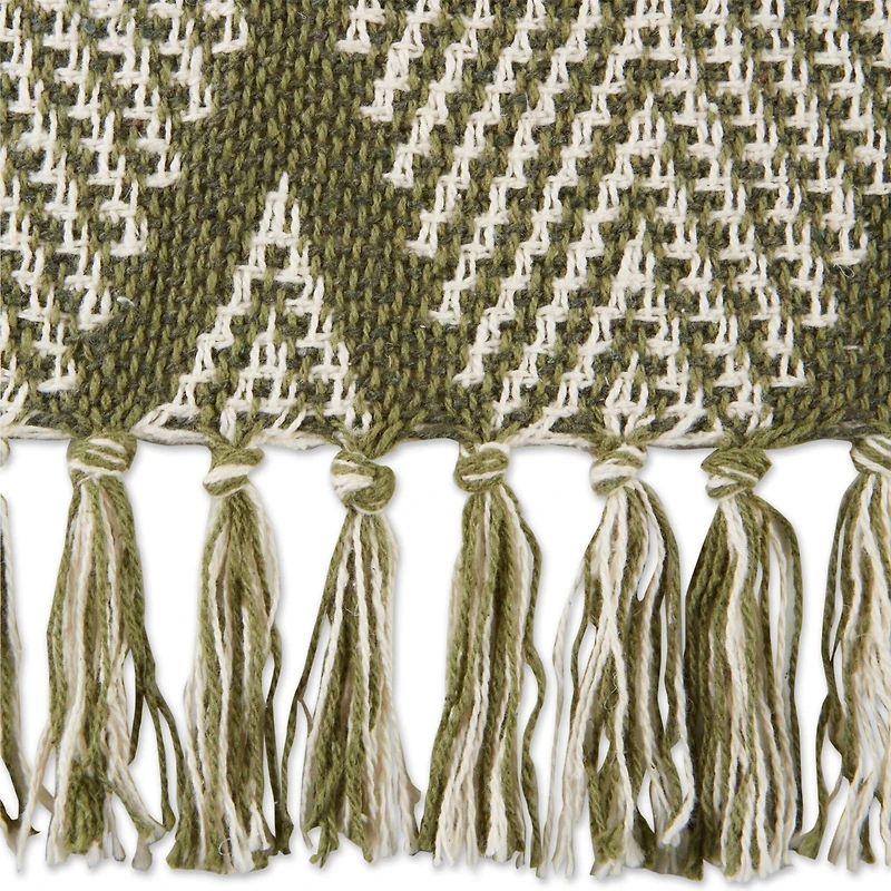 DII® Olive Green Tone Multi Diamond Throw
