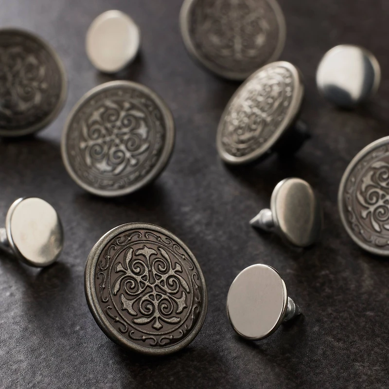Silver Filigree Jean Buttons by Loops & Threads™