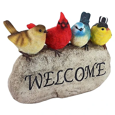 Design Toscano 12" Birdy Welcome Garden Stone Statue