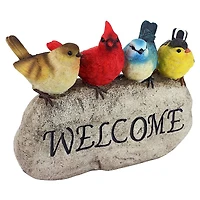 Design Toscano 12" Birdy Welcome Garden Stone Statue