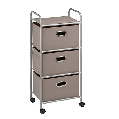 Honey Can Do Gray 3-Drawer Rolling Cart