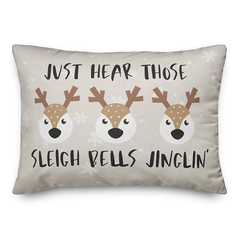 Sleigh Bells Jinglin 20" x 14" Spun Poly Pillow