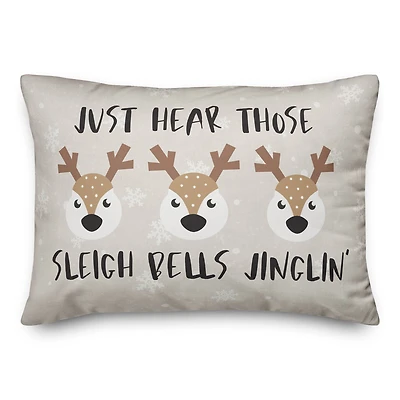 Sleigh Bells Jinglin 20" x 14" Spun Poly Pillow