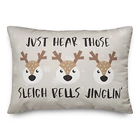 Sleigh Bells Jinglin 20" x 14" Spun Poly Pillow