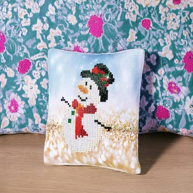 Diamond Dotz® Beginner Snowman Top Hat Decorative Mini Pillow Kit